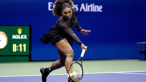 Serena Williams durante partida no US Open Tennis Championships 2022
